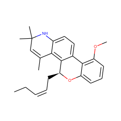 CC/C=C\C[C@@H]1Oc2cccc(OC)c2-c2ccc3c(c21)C(C)=CC(C)(C)N3 ZINC000029410300