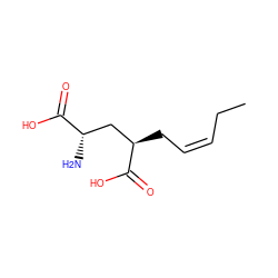 CC/C=C\C[C@H](C[C@H](N)C(=O)O)C(=O)O ZINC000013808465