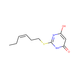 CC/C=C\CCSc1nc(O)cc(=O)[nH]1 ZINC000653838706