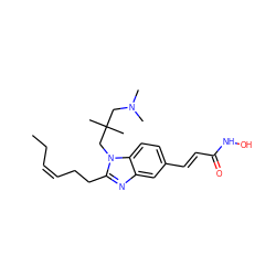 CC/C=C\CCc1nc2cc(/C=C/C(=O)NO)ccc2n1CC(C)(C)CN(C)C ZINC000072120455