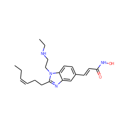 CC/C=C\CCc1nc2cc(/C=C/C(=O)NO)ccc2n1CCNCC ZINC000072120618