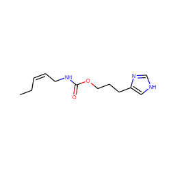 CC/C=C\CNC(=O)OCCCc1c[nH]cn1 ZINC000071296201