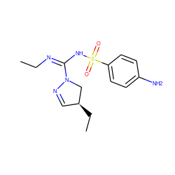 CC/N=C(/NS(=O)(=O)c1ccc(N)cc1)N1C[C@@H](CC)C=N1 ZINC000202427886