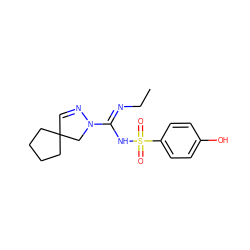 CC/N=C(\NS(=O)(=O)c1ccc(O)cc1)N1CC2(C=N1)CCCC2 ZINC000202579821