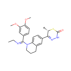 CC/N=C(\c1ccc(OC)c(OC)c1)N1CCCc2cc(C3=NNC(=O)S[C@H]3C)ccc21 ZINC000003943900