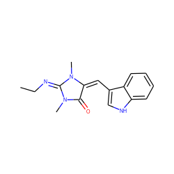 CC/N=C1\N(C)C(=O)/C(=C\c2c[nH]c3ccccc23)N1C ZINC000013371024