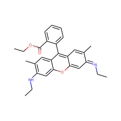 CC/N=c1\cc2oc3cc(NCC)c(C)cc3c(-c3ccccc3C(=O)OCC)c-2cc1C ZINC000003861461