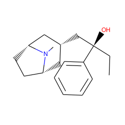 CC[C@@](O)(C[C@@H]1C[C@@H]2CC[C@H](C1)N2C)c1ccccc1 ZINC000103233971