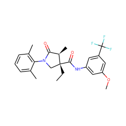 CC[C@@]1(C(=O)Nc2cc(OC)cc(C(F)(F)F)c2)CN(c2c(C)cccc2C)C(=O)[C@H]1C ZINC000142529423