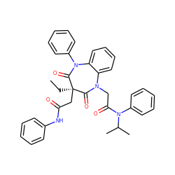 CC[C@@]1(CC(=O)Nc2ccccc2)C(=O)N(CC(=O)N(c2ccccc2)C(C)C)c2ccccc2N(c2ccccc2)C1=O ZINC000026835051