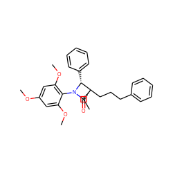 CC[C@@]1(CCCc2ccccc2)C(=O)N(c2c(OC)cc(OC)cc2OC)[C@@H]1c1ccccc1 ZINC000013737033