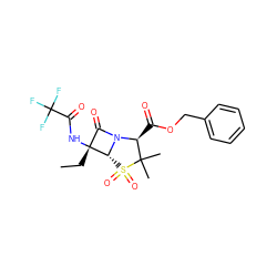 CC[C@@]1(NC(=O)C(F)(F)F)C(=O)N2[C@@H](C(=O)OCc3ccccc3)C(C)(C)S(=O)(=O)[C@@H]21 ZINC000026383798