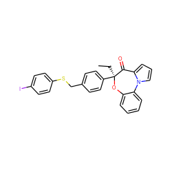 CC[C@@]1(c2ccc(CSc3ccc(I)cc3)cc2)Oc2ccccc2-n2cccc2C1=O ZINC000066111613