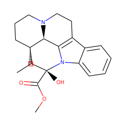 CC[C@@]12CCCN3CCc4c(n(c5ccccc45)[C@](O)(C(=O)OC)C1)[C@H]32 ZINC000005223914