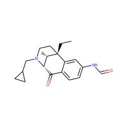 CC[C@@]12CCN(CC3CC3)[C@@H](C(=O)c3ccc(NC=O)cc31)[C@@H]2C ZINC000029556297