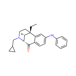 CC[C@@]12CCN(CC3CC3)[C@@H](C(=O)c3ccc(Nc4ccccc4)cc31)[C@@H]2C ZINC000027981866