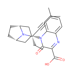 CC[C@@H](C#CC(C)C)N1[C@H]2CC[C@@H]1C[C@H](n1c(=O)c(C(=O)O)nc3ccccc31)C2 ZINC000114710447