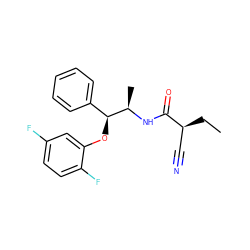 CC[C@@H](C#N)C(=O)N[C@H](C)[C@@H](Oc1cc(F)ccc1F)c1ccccc1 ZINC000013839756