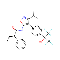 CC[C@@H](C(=O)Nc1onc(C(C)C)c1-c1ccc(C(O)(C(F)(F)F)C(F)(F)F)cc1)c1ccccc1 ZINC000028569408