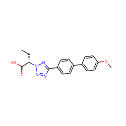 CC[C@@H](C(=O)O)n1nnc(-c2ccc(-c3ccc(OC)cc3)cc2)n1 ZINC000000919941