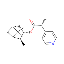 CC[C@@H](C(=O)O[C@H]1C[C@H]2C[C@@H]([C@@H]1C)C2(C)C)c1ccncc1 ZINC000013743808