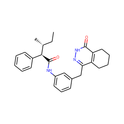 CC[C@@H](C)[C@@H](C(=O)Nc1cccc(Cc2n[nH]c(=O)c3c2CCCC3)c1)c1ccccc1 ZINC000167869832