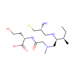 CC[C@@H](C)[C@@H](CN(C)CC(=O)N[C@@H](CCO)C(=O)O)NC[C@@H](N)CS ZINC000036330453