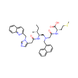 CC[C@@H](C)[C@@H](CN(CC(=O)N[C@@H](CCSC)C(=O)O)Cc1cccc2ccccc12)NC(=O)Cc1cncn1Cc1ccc2ccccc2n1 ZINC000027078230