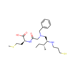 CC[C@@H](C)[C@@H](CN(CC(=O)N[C@@H](CCSC)C(=O)O)Cc1ccccc1)NCCCS ZINC000022939037