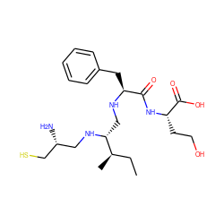 CC[C@@H](C)[C@@H](CN[C@@H](Cc1ccccc1)C(=O)N[C@@H](CCO)C(=O)O)NC[C@@H](N)CS ZINC000036330451