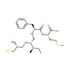 CC[C@@H](C)[C@@H](CN[C@@H](Cc1ccccc1)C(=O)N[C@@H](CCSC)C(=O)O)NC[C@@H](N)CS ZINC000038372510