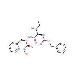 CC[C@@H](C)[C@@H](NC(=O)OCc1ccccc1)C(=O)N[C@H](Cc1ccccn1)C(=O)NO ZINC000026503285