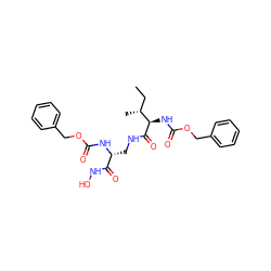 CC[C@@H](C)[C@@H](NC(=O)OCc1ccccc1)C(=O)NC[C@@H](NC(=O)OCc1ccccc1)C(=O)NO ZINC000026506354