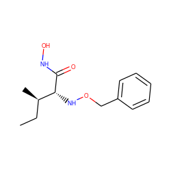 CC[C@@H](C)[C@@H](NOCc1ccccc1)C(=O)NO ZINC000028647481