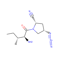 CC[C@@H](C)[C@H](N)C(=O)N1C[C@@H](N=[N+]=[N-])C[C@H]1C#N ZINC000040892663