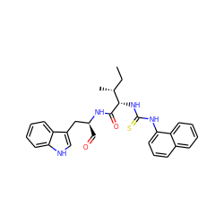 CC[C@@H](C)[C@H](NC(=S)Nc1cccc2ccccc12)C(=O)N[C@@H](C=O)Cc1c[nH]c2ccccc12 ZINC000027432781