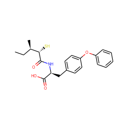 CC[C@@H](C)[C@H](S)C(=O)N[C@@H](Cc1ccc(Oc2ccccc2)cc1)C(=O)O ZINC000029038495