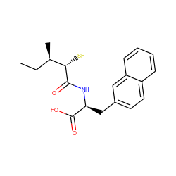 CC[C@@H](C)[C@H](S)C(=O)N[C@@H](Cc1ccc2ccccc2c1)C(=O)O ZINC000029038480