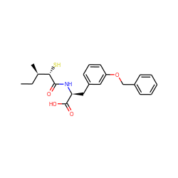 CC[C@@H](C)[C@H](S)C(=O)N[C@@H](Cc1cccc(OCc2ccccc2)c1)C(=O)O ZINC000029038504