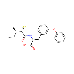 CC[C@@H](C)[C@H](S)C(=O)N[C@@H](Cc1cccc(Oc2ccccc2)c1)C(=O)O ZINC000029038494