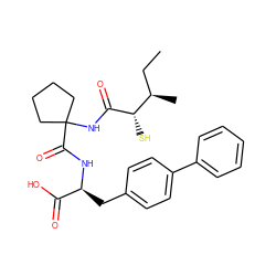 CC[C@@H](C)[C@H](S)C(=O)NC1(C(=O)N[C@@H](Cc2ccc(-c3ccccc3)cc2)C(=O)O)CCCC1 ZINC000026172312