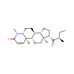 CC[C@@H](C)C(=O)[C@H]1CC[C@H]2[C@@H]3CC[C@H]4N(C)C(=O)C=C[C@]4(C)[C@H]3CC[C@]12C ZINC000034315795