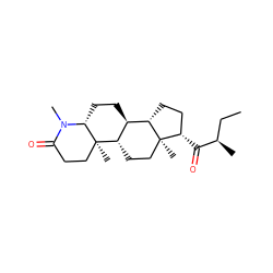 CC[C@@H](C)C(=O)[C@H]1CC[C@H]2[C@@H]3CC[C@H]4N(C)C(=O)CC[C@]4(C)[C@H]3CC[C@]12C ZINC000299819515