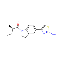 CC[C@@H](C)C(=O)N1CCc2cc(-c3csc(N)n3)ccc21 ZINC000001350401