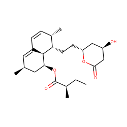 CC[C@@H](C)C(=O)O[C@H]1C[C@@H](C)C=C2C=C[C@H](C)[C@H](CC[C@@H]3C[C@@H](O)CC(=O)O3)[C@H]21 ZINC000008681779