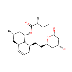 CC[C@@H](C)C(=O)O[C@H]1C[C@@H](C)C[C@@H]2C=CC[C@H](CC[C@@H]3C[C@@H](O)CC(=O)O3)[C@@H]12 ZINC000026378294