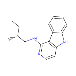 CC[C@@H](C)CNc1nccc2[nH]c3ccccc3c12 ZINC000040431028