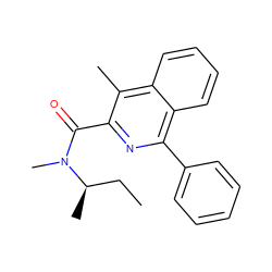 CC[C@@H](C)N(C)C(=O)c1nc(-c2ccccc2)c2ccccc2c1C ZINC000013765090