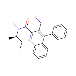 CC[C@@H](C)N(C)C(=O)c1nc2ccccc2c(-c2ccccc2)c1CI ZINC000045370470