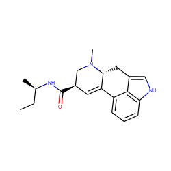 CC[C@@H](C)NC(=O)[C@@H]1C=C2c3cccc4[nH]cc(c34)C[C@H]2N(C)C1 ZINC000013447977